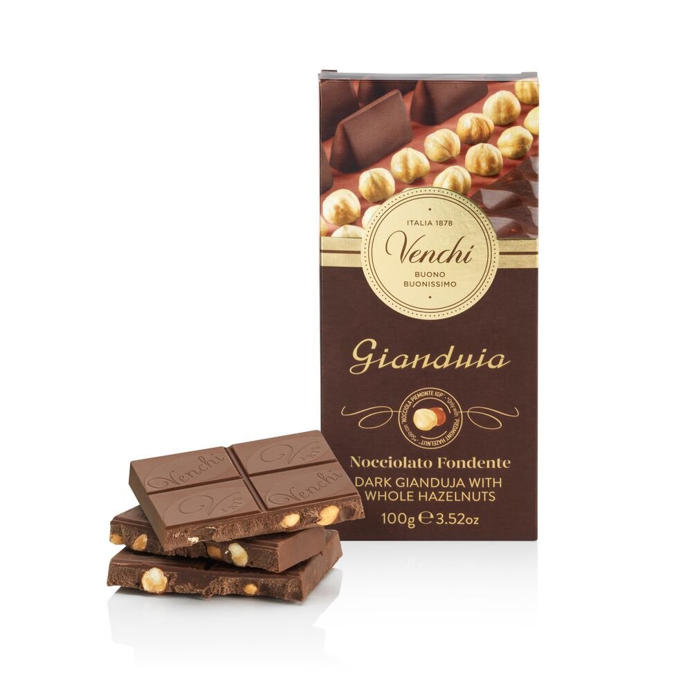 Dark Gianduia Hazelnut Chocolate Bar
