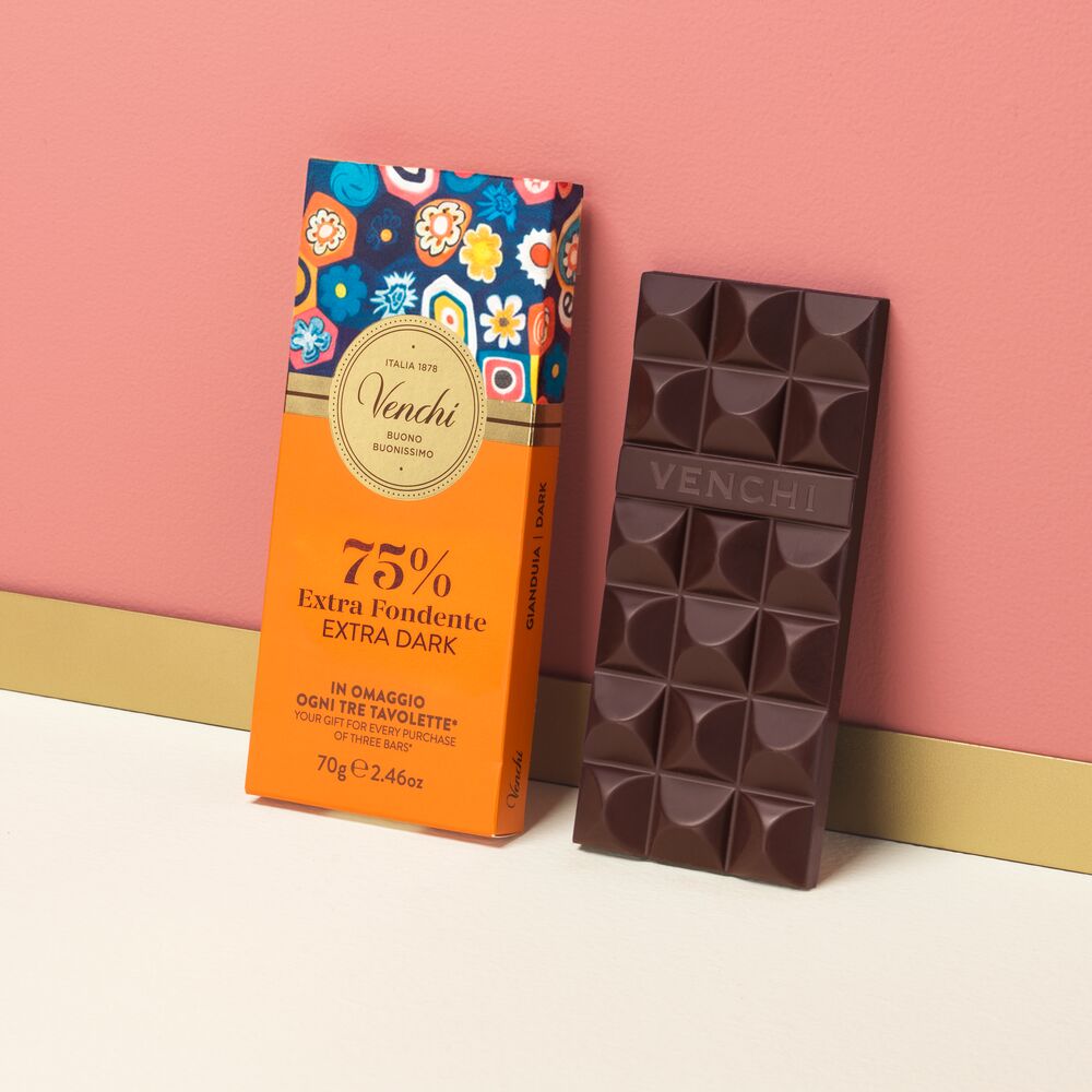 Venchi 75% Extra Dark Chocolate Bar 3+1 Promo